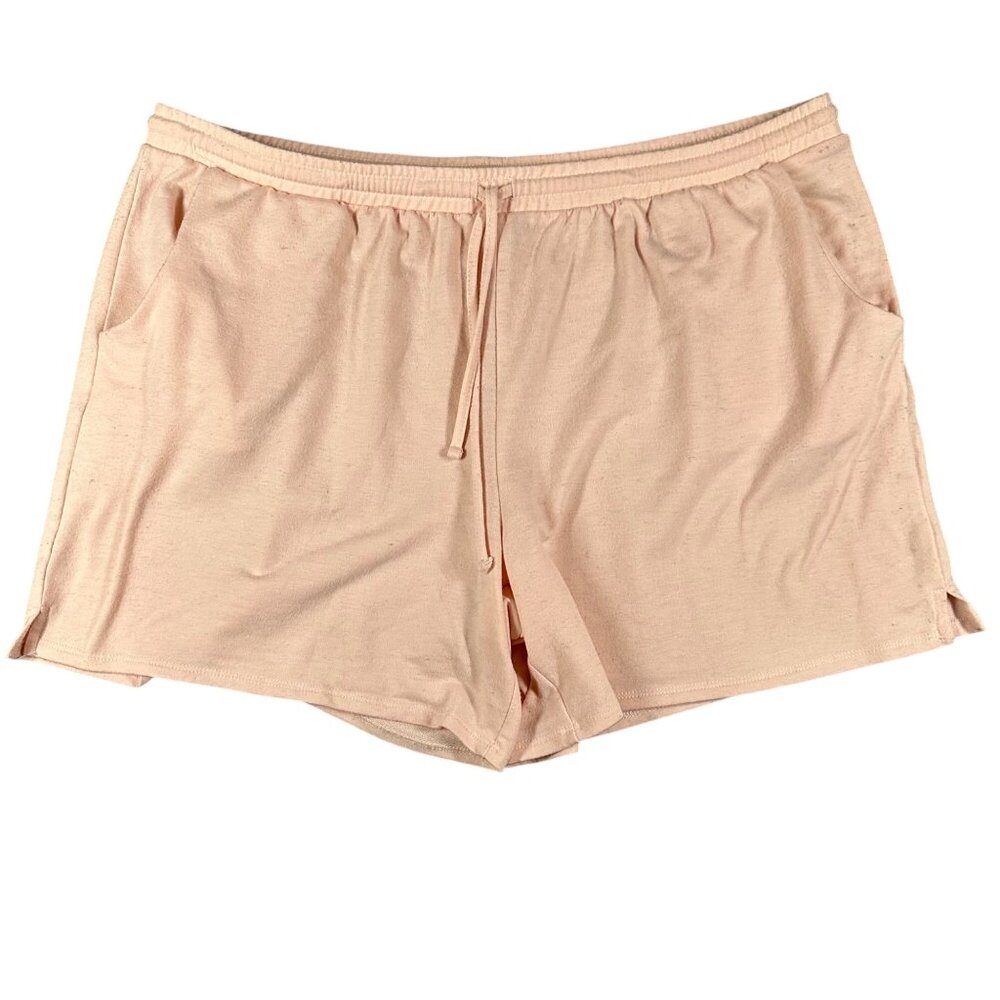 Lucky Brand Womens XXL Light Pink Pull On Lounge Shorts‎ Pockets Drawstring